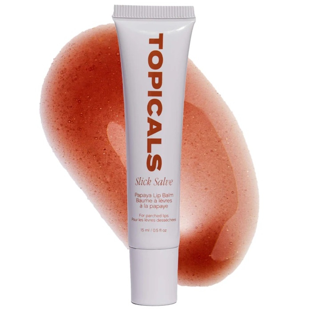 BNIB Topicals Slick Salve Glossy Lip Balm for Soothing + Hydration - Papaya